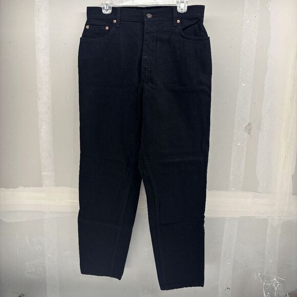 Vintage Levis 551 Jeans Womens 14 Black Relaxed Tapered High Waist Mom 90s Y2K - Picture 1 of 5